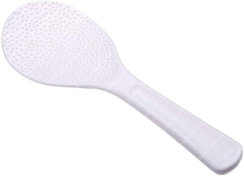 Cuillère de service Shamoji en plastique de style japonais - 19,5 cm - Blanc - 160301
