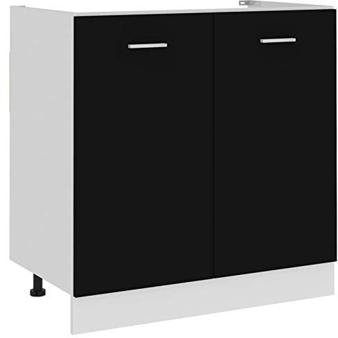 Tidyard Küchenschrank Aufbewahrungsschrank Schrank 80 x 46 x 81,5 cm Mit Regalboden,Spülenunterschrank Küchenzeile Küchenmöbel Unterschrank Küchenunterschrank aus Spanplatte