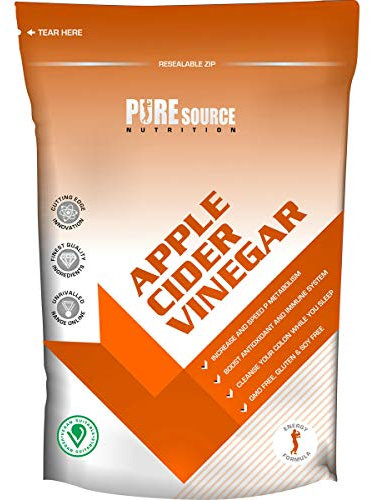 Pure Source Nutrition Vegan Apple Cider Vinegar 500mg Weight Loss Water Retention Pills Fat Burner Appetite Suppression Made in UK Max Strength Tablets - Women and Men
