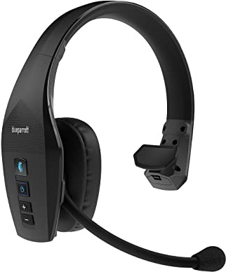 Jabra BlueParrott B650-XT Wireless Headset - Bluetooth Mono Headphones for Clear Calls - With 4 Microphones to cancel 96% Background Noise, Voice Control and Active Noise Cancelling