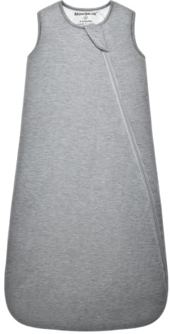 Mosebears Saco de Dormir para Bebé de Invierno Fibra de Bambú 2.5 TOG,Super Suave y cálido.(Gris, 0-6 Meses)