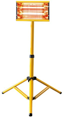 DATOUBOSS Lámpara Infrarrojos Pintura 2000W con Soporte Telescópico Ajustable, Secador de Pintura Automotriz, Lámpara de Curado para Reparación de Carrocerías y Trabajos de Pintura (ZJ-SC002-Y)