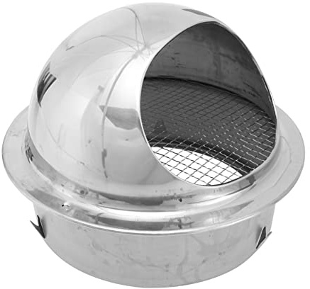 KOMBIUDA Couvercle D'évacuation en Acier Inoxydable 160mm pour Hotte Aspirante, Protection Anti-pluie Extérieure, Accessoire de Ventilation Solide et Pratique