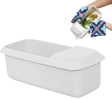 Cocedor de pasta para microondas, Cocedor de pasta para microondas - Vaporera para pasta y verduras con colador | Olla para pasta, servidor de espagueti, cocina multifuncional para dormitorio y hogar
