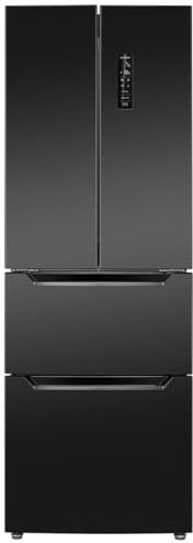 Bomann® Kühlschrank mit Gefrierfach | No-Frost Gefrierteil | 186cm Kühlschrank | 39dB | Kühl Gefrierkombination mit MultiAirflow | 320L | Kühl Gefrierkombination No-Frost | KG 7361 schwarz-inox