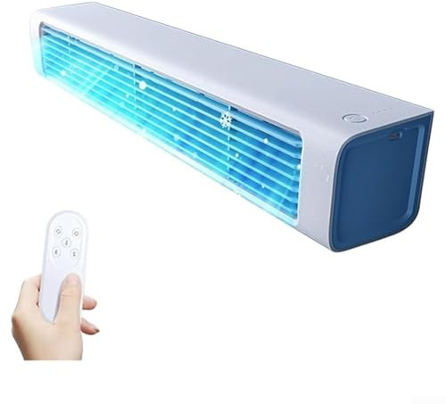 Aire acondicionado portátil montado en la pared, pequeños ventiladores y refrigeración, ventilador inalámbrico USB multifunción silencioso de sincronización de aire acondicionado, sin taladrar, para