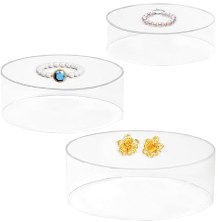 Genérico Elevador Para Tartas - Soporte Expositor Transparente - Juego 3 Repisas Mesada Para Decoración Hogar Pastelería Retail Florería Panadería Eventos