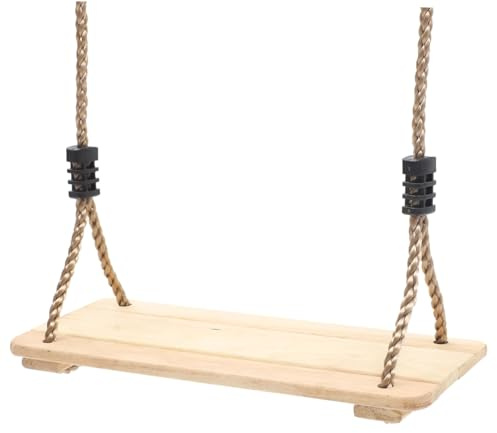 HANABASS Wooden Swing Chair for Children Pine Hanging Swing Indoor Outdoor Backyard Decorative Playground Toy for Boys and Girls