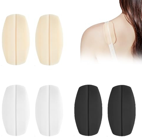 Kalttoy 3 paia di imbottiture in silicone per le donne biancheria intima accessori antiscivolo reggiseno cinghia grip morbido e confortevole silicone tracolla guardie