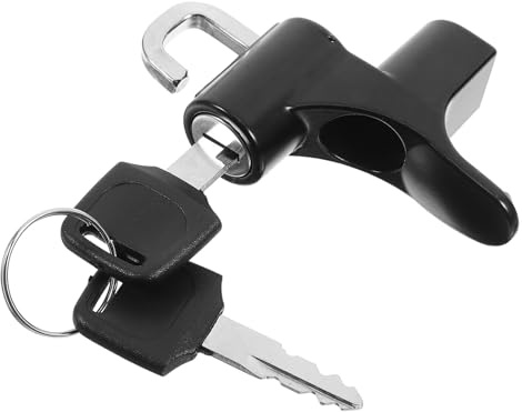 MOTHNUR Candado Antirrobo para Casco de Scooter Negro, Juego 1 Unidad, Fijación Segura y Compatible, Adecuado para Motos y Vehículos Eléctricos, Accesorio Resistente de Tamaño Reducido