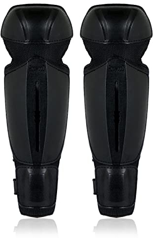 SPARES2GO Knee & Shin Guards for Chainsaw (One Size, Black)