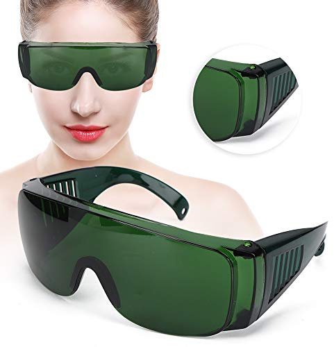 mumisuto Occhiali Di Protezione Laser,Occhiali Di Sicurezza Laser,Occhiali Protettivi Laser Da 405-1064Nm,Accessori Industriali Per Filtri Luminosi Per Una Protezione Affidabile Degli Occhi (verde)