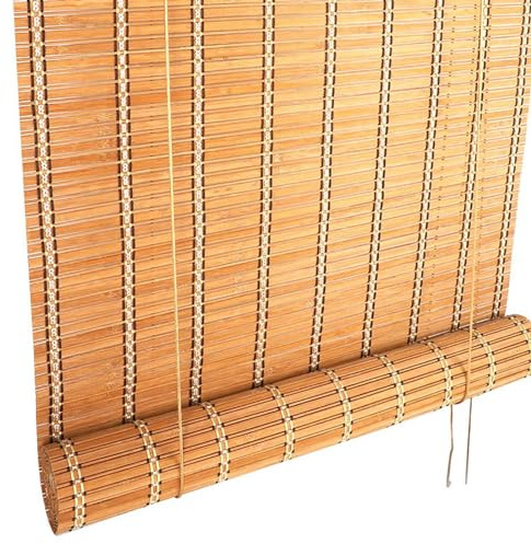 Bambu Rullgardiner Med Lyft, Naturliga Bambu Romerska Nyanser För Fönster, Bambu Persienner För Utomhus Uteplats, Ljusfiltrering, Andas, För Fönster/Balkong/Veranda/Inomhus/Utomhus (Size : 45x60cm)