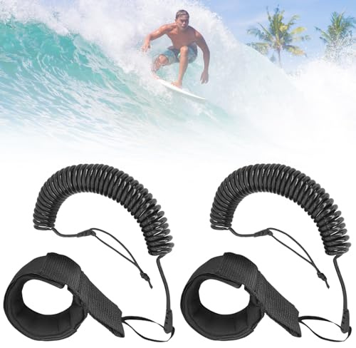 WIYETY 2 Striscia Guinzaglio da Surf Guinzaglio per Tavole da Surf, Guinzaglio per Tavola da Surf, Lacci di Sicurezza da Surf, Laccio di Sicurezza per Tavola da Surf Paddle Board Kayak Longboard