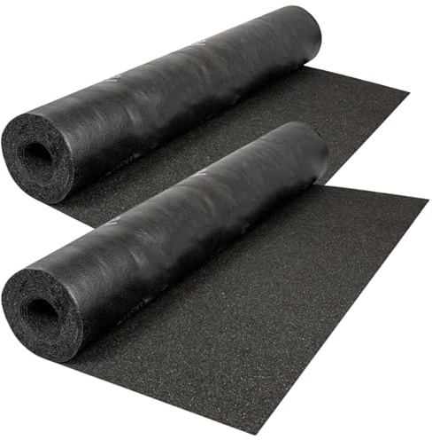 NOVECRAFTO Shed Roofing Felt, Black Polyester, 5m x 1m Each, 2 Roof Rolls | Reinforced modified bitumen with mineral finish, 10-year life; weatherproof roofing felt for sheds, kennels and summerhouses