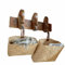Loberon Hakenleiste Glenn, Handgefertigt, Kreatives Design mit Vintage-Charme, Hakenboard, Garderobe, Mangoholz, Eisen, braun