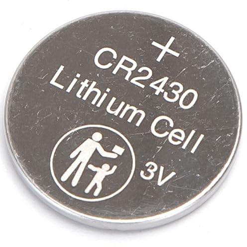 Batteria a bottone 3V CR2430, 2 pezzi, ideale per orologi, calcolatrici e dispositivi elettronici.