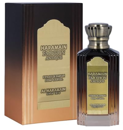 Al Haramain Emotion Antique - Perfume for Women and Cologne for Men - Long-Lasting Fragrance with Woody Notes - 3.33 oz Extrait De Parfum Spray