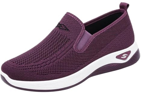 Zapatillas Mujer Sin Cordones Zapatos Ortopédicos Ligeros de Suela Blanda Casuales Transpirables Alpargatas Antideslizantes Suave Moda Casual Oficina Zapatillas Deportiva Cómodos Mayor Calzado