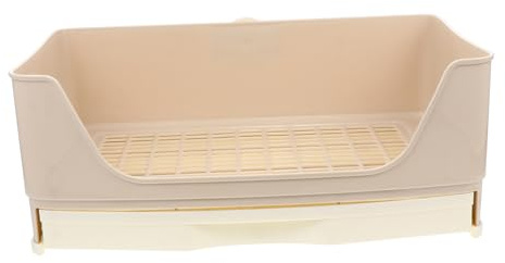 MUELODSIC Caja Inodoro para Conejos Grandes y Pequeños con Cajón Extraíble Bandeja Entrenamiento para Mascotas Pequeñas como Cobayas y Chinchillas Diseño Compacto y Antideslizante Color