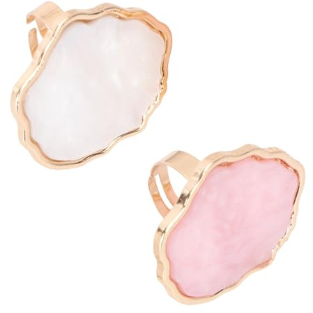 Tofficu Lot De 2 Palettes De MéLange Pour Ongles Bague Palette Nail | Nail Art Accessoire Manucure Mini Portable Pour MéLanger Les Couleurs Usage Maison Salon De Beauté FêTes
