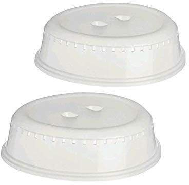 U-COOK Plate Cover for Food. Set of Microwave Dish Cover Slpash Guard for Kitchen, Air Ventilated, BPA Free, Dishwasher Safe. Size 26 cm. (2 PACK)
