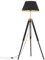 vidaXL Teak Massiv Stativlampe Höhenverstellbar Vintage Retro Standleuchte Stehlampe Stehleuchte Standlampe Lampe Leuchte Schwarz Golden 141cm