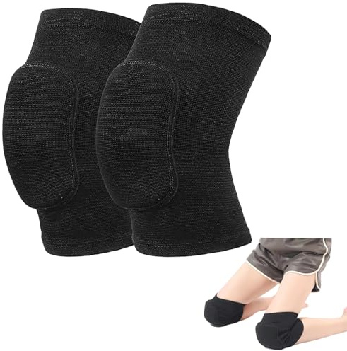 TNSOYCA 1 Par Rodilleras Protectoras, Unisex - rodilleras suaves, rodilleras elásticas antideslizantes para danza, fútbol, voleibol, baloncesto, yoga（ferrosos）