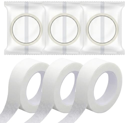 Luxorium 6 Rollos de Esparadrapo Micropore Hipoalergénico para Cubrir Pendientes, Niños, Piel Sensible, Vendaje Autoadhesivo 1,25 cm x 9,14 m Transpirable Cuidado de Heridas, Extensiones de Pestañas