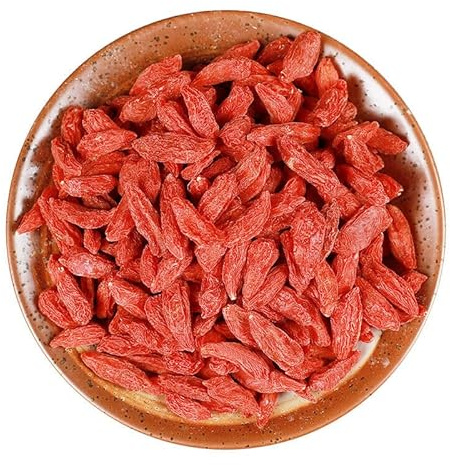 HELLOYOUNG El Té De Hierbas Gouqi Nutre El Hígado Y Los Riñones Té De Bayas De Goji De Ningxia Artesanal Dulce Y Masticable Ideal Para Preparar Sopas Nutritivas Bebidas De Frutas Y Flores (500g)