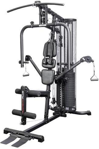 KETTLER MULTIGYM Plus Kraftstation für Zuhause, komapktes Home Gym mit 80kg Gewichtsblock, Höhe 2m, über 30 Übungen möglich