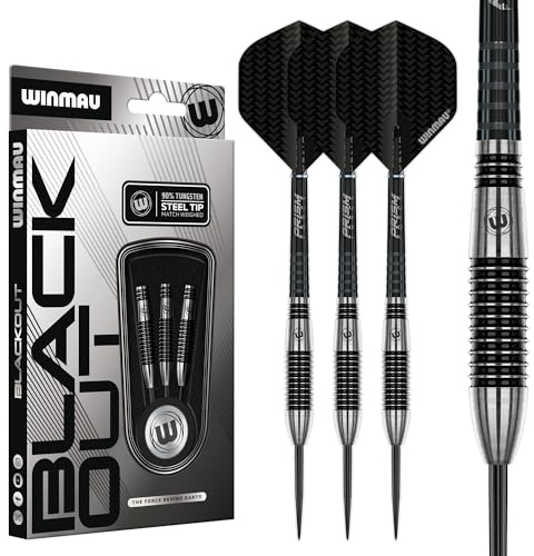Winmau Blackout Softip Tungsten dartset med flyg och axlar (stammar)