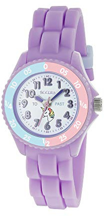 Tikkers Quarzuhr für Mädchen, analog, klassisches Display und Silikonarmband, TK0147