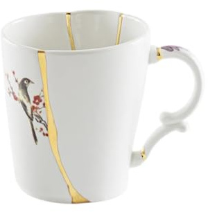 Seletti Kintsugi Tazza mug in porcellana e oro 24 carati mod. 3