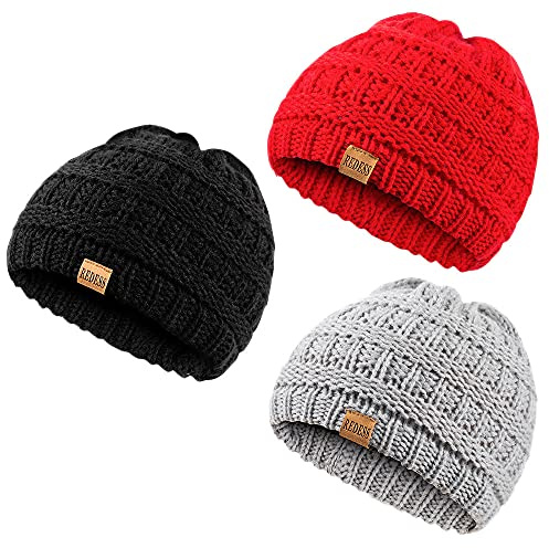 REDESS Baby Kids Winter Warm Hats, Infant Toddler Children Beanie Knit Cap Girls Boys