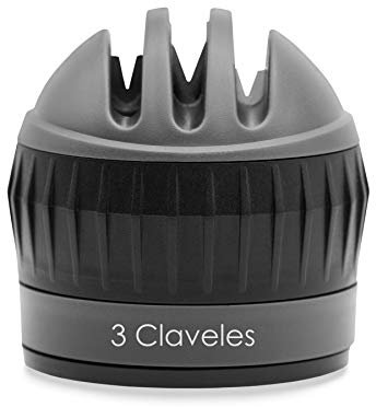 3 Claveles - Afilador de Cuchillos con Ventosa, 3 Fases - 6 cm