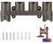 AINUO Wandhalterung Zubehörhalter für Dyson V15 V8 V7 V10 V11 SV10 SV11 Staubsauger Zubehör, Dyson Aufsatz Organizer Halter (6 Aufbewahrungsbuchsen)
