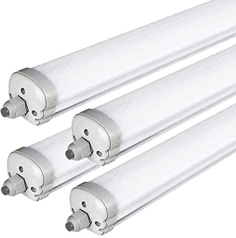 ZONE LED SET - LED Feuchtraumleuchte, 150cm, 48W, 5760 Lumen, Neutralweiß 4000K, IP65, LED Röhrenlampe, Kellerleuchte, Nassraumleuchte, Feuchtraum Deckenleuchte, (4-er Pack)
