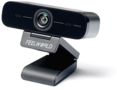 Feelworld WV207 Webcam con Micrófono 1080p/30fps Full HD USB 2.0 Computer Webcams para Transmisión en Vivo, Videollamadas, Cursos en Línea y Videoconferencias - Video Vertical