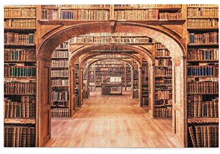 Bibliothek Bücherregal 1000 Teile Puzzle – jedes Stück ist einzigartig – für Erwachsene Kinder