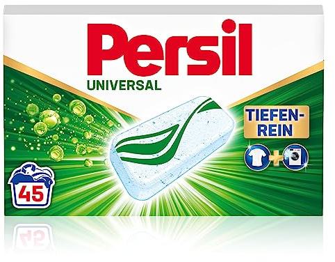 Persil Power Bars Universal Waschmittel (45 Waschladungen), vordosiertes Vollwaschmittel mit biologisch abbaubarem Schutzfilm, für reine Wäsche & hygienische Frische für die Maschine