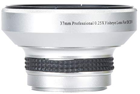 Silver 37mm 0.25X Super Fisheye Lens for Camera Lenses - Wider Picture Range, Strong Applicability