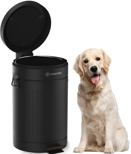 PAWZIDEA Dog Poop Trash Can Outside Odor Control, 3.1 Gallon, Waterproof