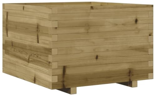 vidaXL Fioriera da Giardino 70x70x49,5 cm in Legno di Pino Impregnato, fioriera, fioriera da Patio, fioriera per Erbe, fioriera da Esterno, fioriera