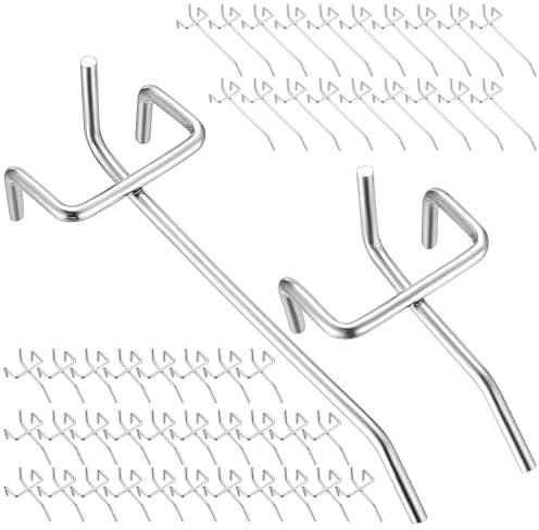 Pack of 50 Perforated Wall Hooks, Perforated Wall Accessories Hooks, Pegboard Hooks for Perforated Wall Hooks, Tool Wall Hooks, Pegboard Hooks, Perforated Plate Hooks for Supermarket Shelves, DIY