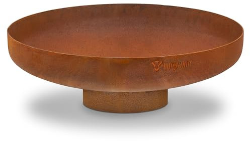 BBQ-Toro Brasero Ø 60 cm | Aspect rouille | Foyer d'extérieur avec pied | Panier de combustion patiné pour le jardin, brasero de jardin, brasero de jardin, brasero