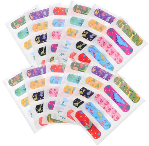Ipetboom 150 Piezas Unidades Apósitos Adhesivos Infantiles de Dibujos Animados Parches Hemostáticos Transpirables y Flexibles para Cuidado de Heridas Prácticos y Seguros para Uso Diario