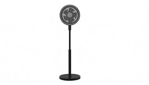 Ventilador de Pie 10 Pulgadas, Silencioso y de Bajo Consumo, Altura Ajustable, 3 Velocidades, Motor Potente de 70W, 3 Aspas para Hogar y Oficina, Refrigeración Eficiente y Diseño Seguro, Negro, MD1007