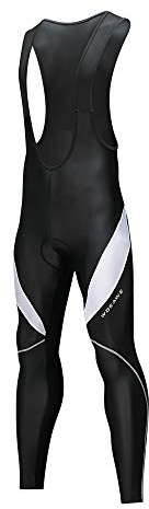 XoYixoYi Pantalon d'équitation pour homme, collant de cyclisme thermique d'hiver, rembourrage en gel 3D, réfléchissant, séchage rapide, extensible, polyester élasthanne, poche zippée (L)