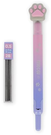 Legami - Compasso con Mina Automatica, Tema Kitty, 10 Mine 0,5 mm con 2B incluse, max Diametro 30 cm, Compatto, Struttura resistente in Metallo, 1.6 x 13 x 1.7 cm